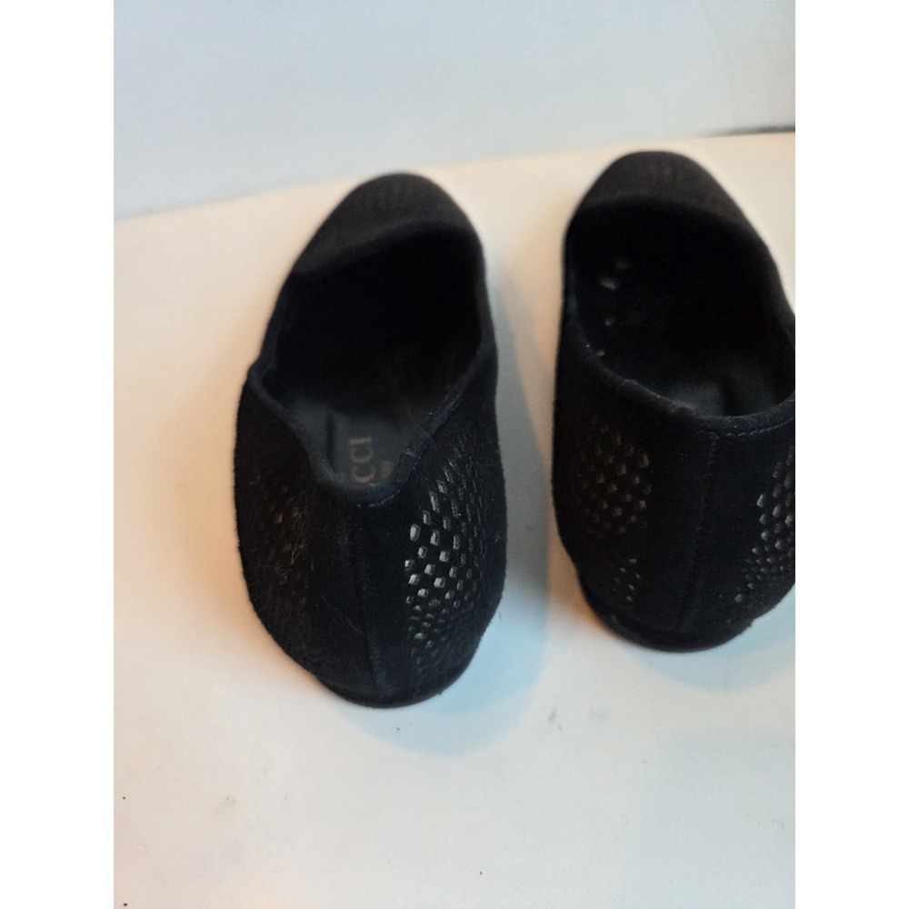 Black Suede Cut to GOLD Leather Sesto Meucci‎ Comfort Flats Womens 8.5 N Narrow - Picture 3 of 7